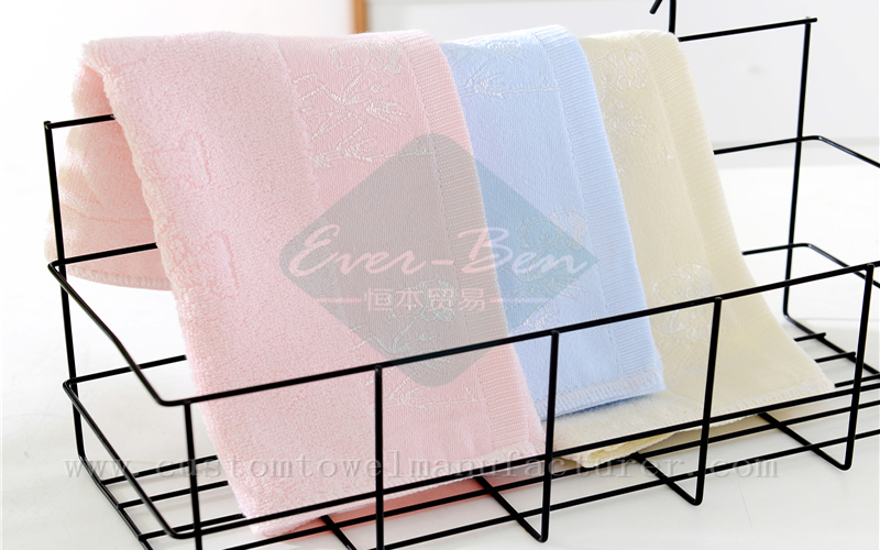 China Custom grey towels Supplier Bespoke Brand Soft Terry Bamboo Fingertip Face Exporter